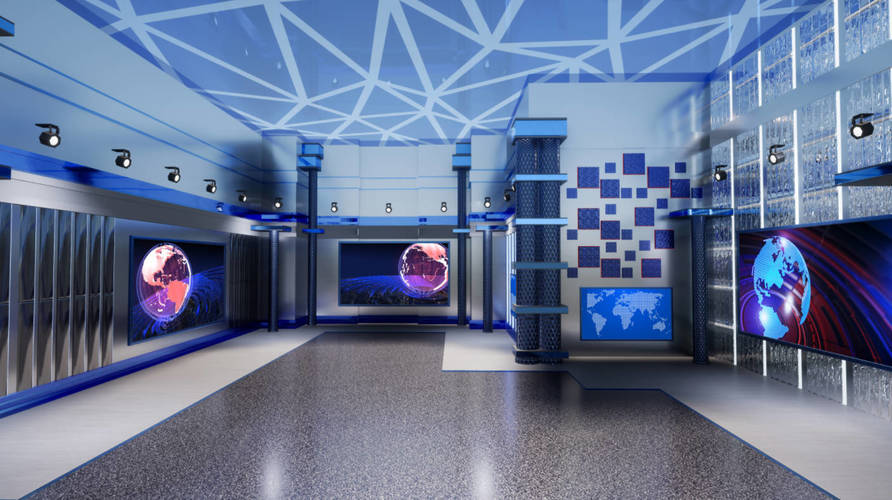 虚拟演播厅绿幕背景素材-橘子缤纷乐园